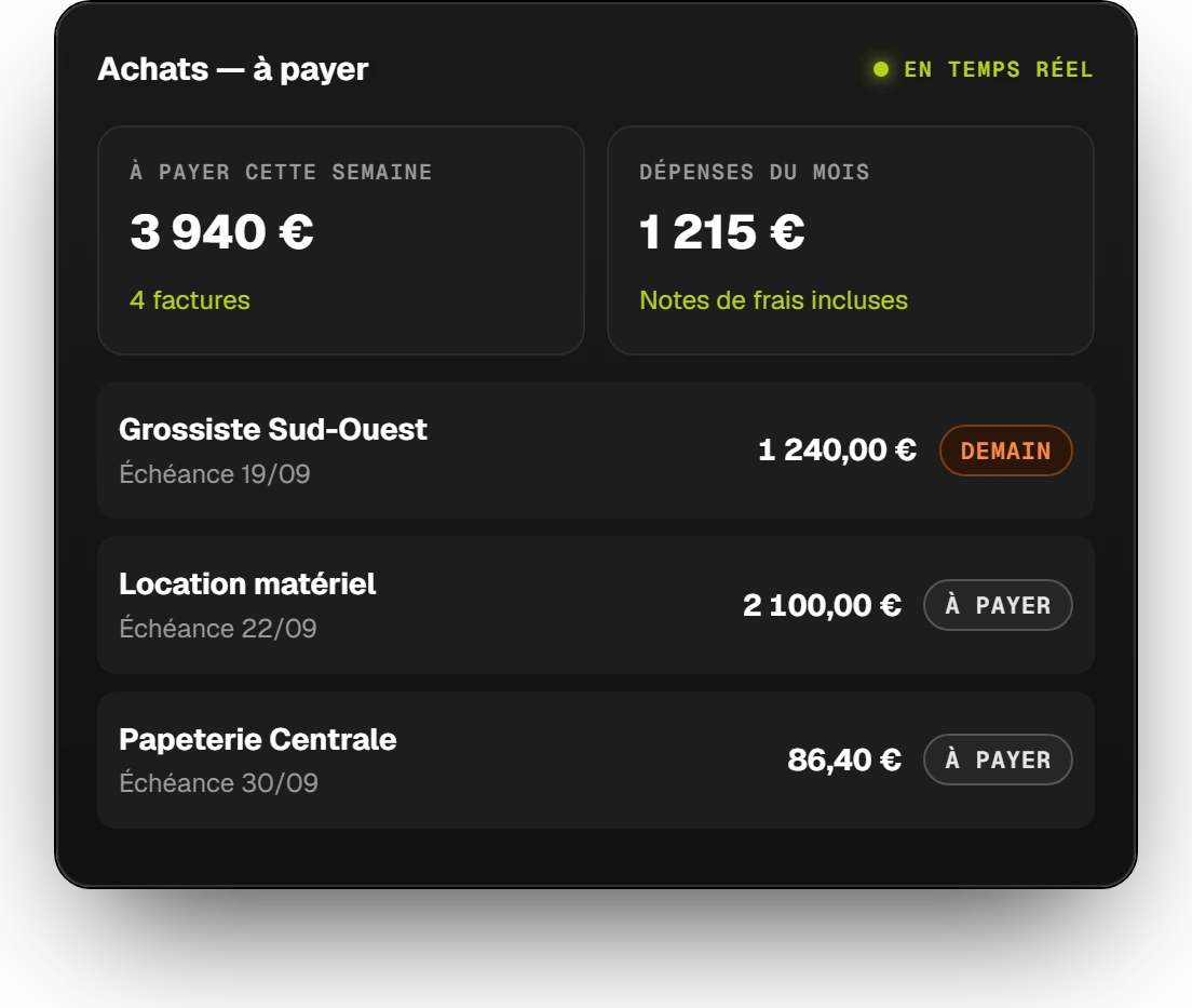 Suivi des devis et factures