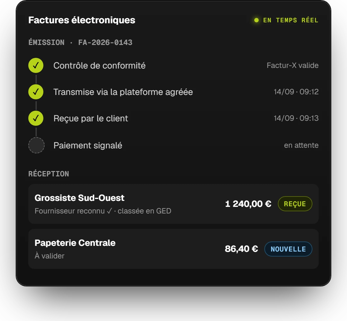 Suivi des devis et factures