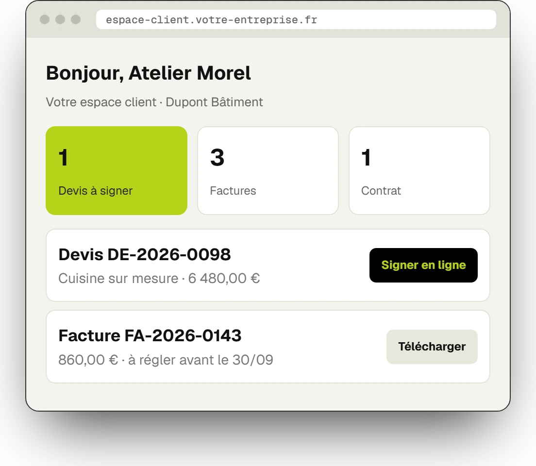 Suivi des devis et factures